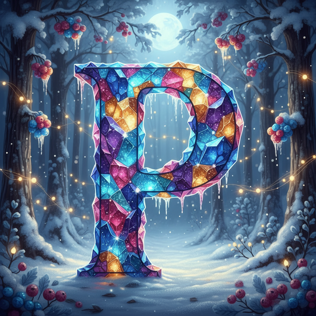 Winter crystal — litera P