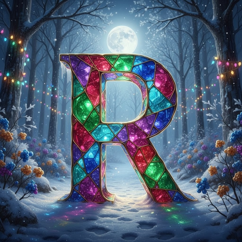Winter crystal — litera R