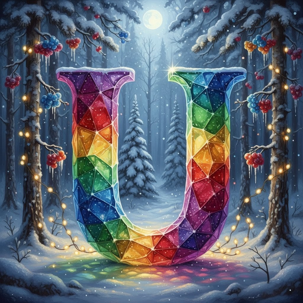 Winter crystal — litera U