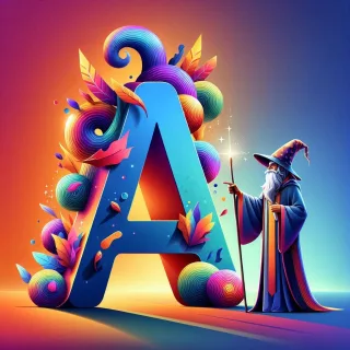 Wizard — litera A (wariant 2)
