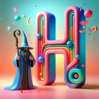 Wizard — litera H (wariant 2)
