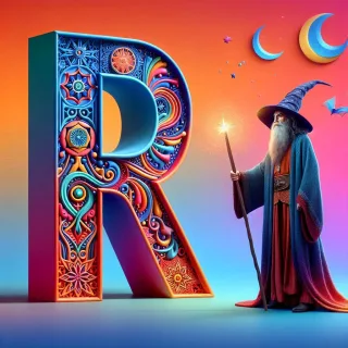 Wizard — litera R (wariant 2)