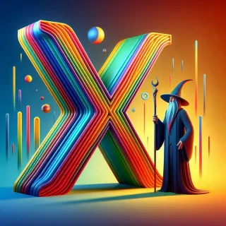 Wizard — litera X (wariant 2)