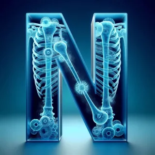 X-ray — litera N (wariant 2)