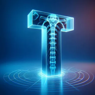 X-ray — litera T (wariant 2)