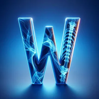 X-ray — litera W (wariant 2)