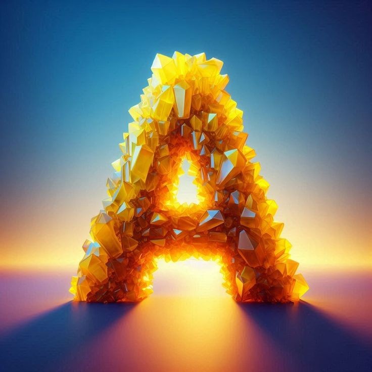 Yellow crystal — litera A