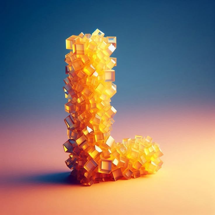 Yellow crystal — litera L