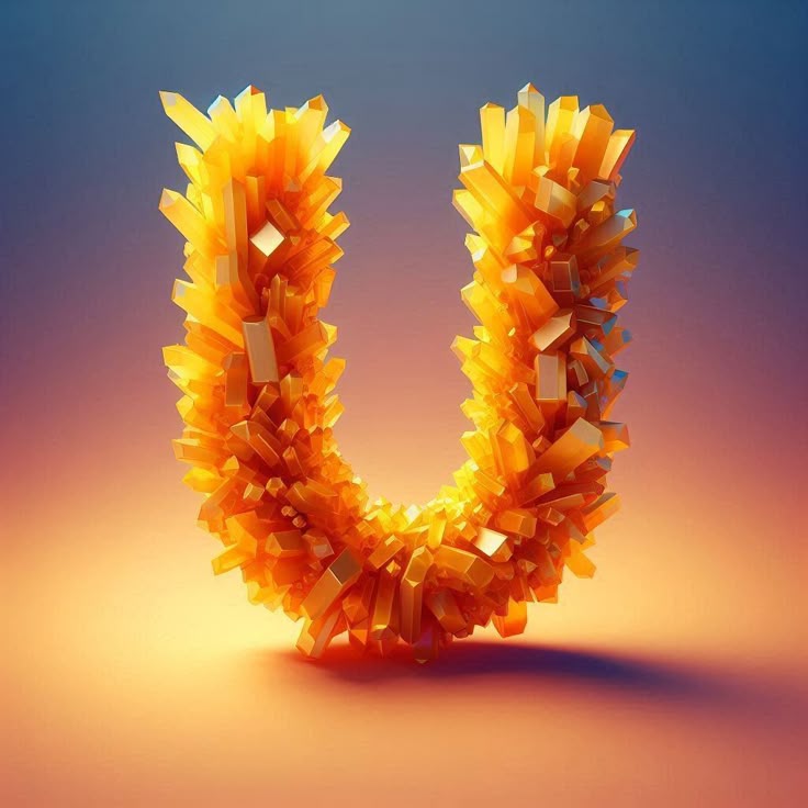 Yellow crystal — litera U