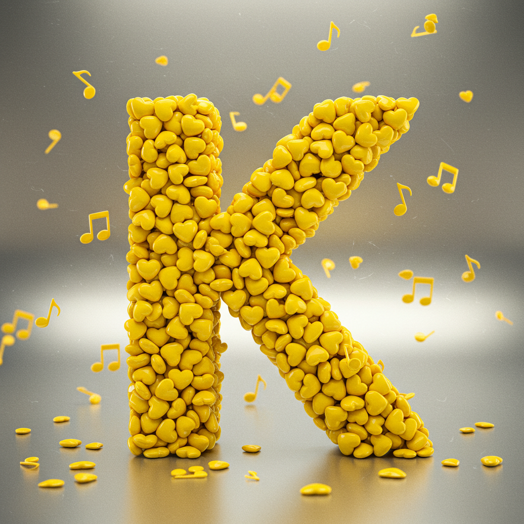 Yellow hearts — litera K