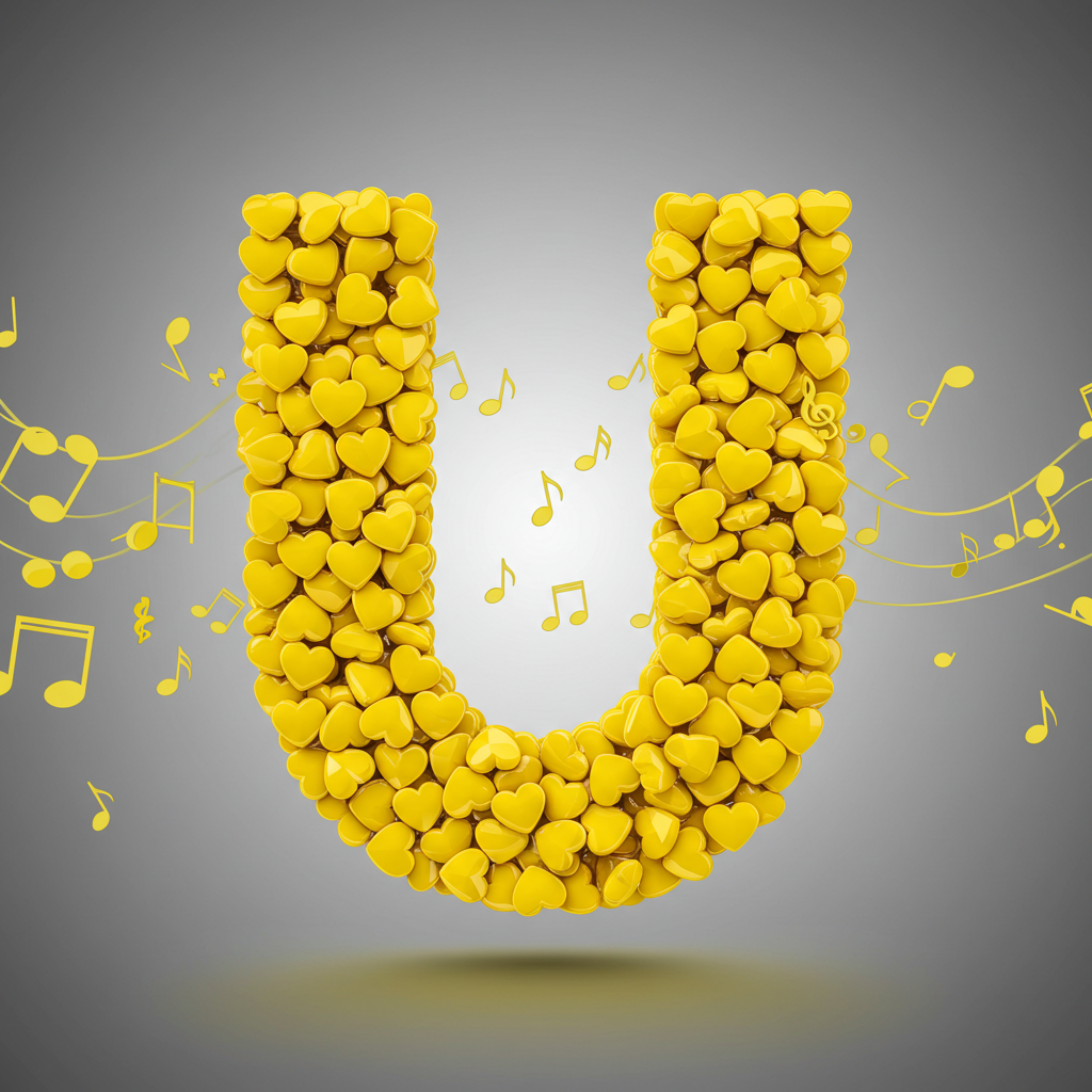 Yellow hearts — litera U