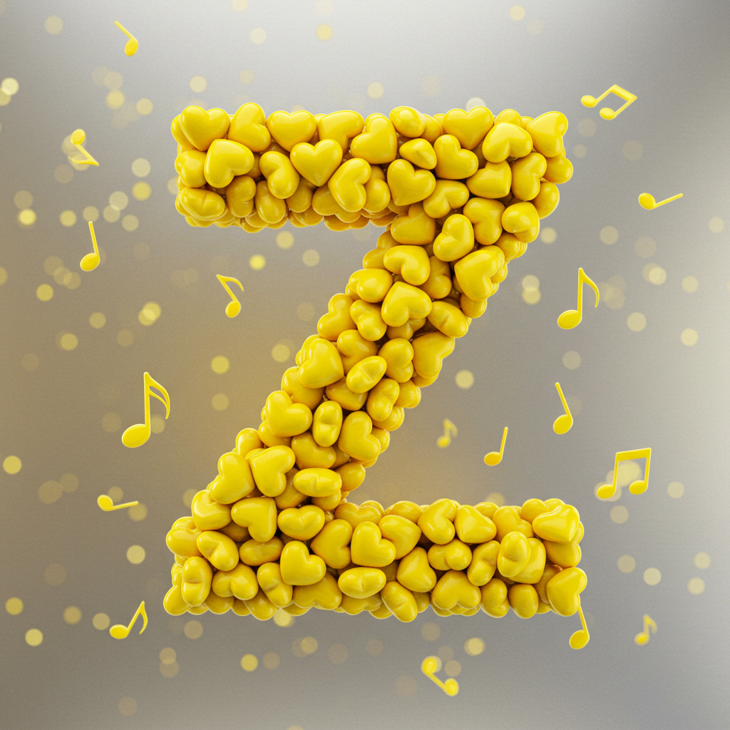 Yellow hearts — litera Z (wariant 2)