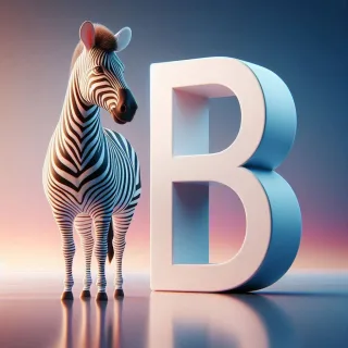 Zebra 2 — litera B