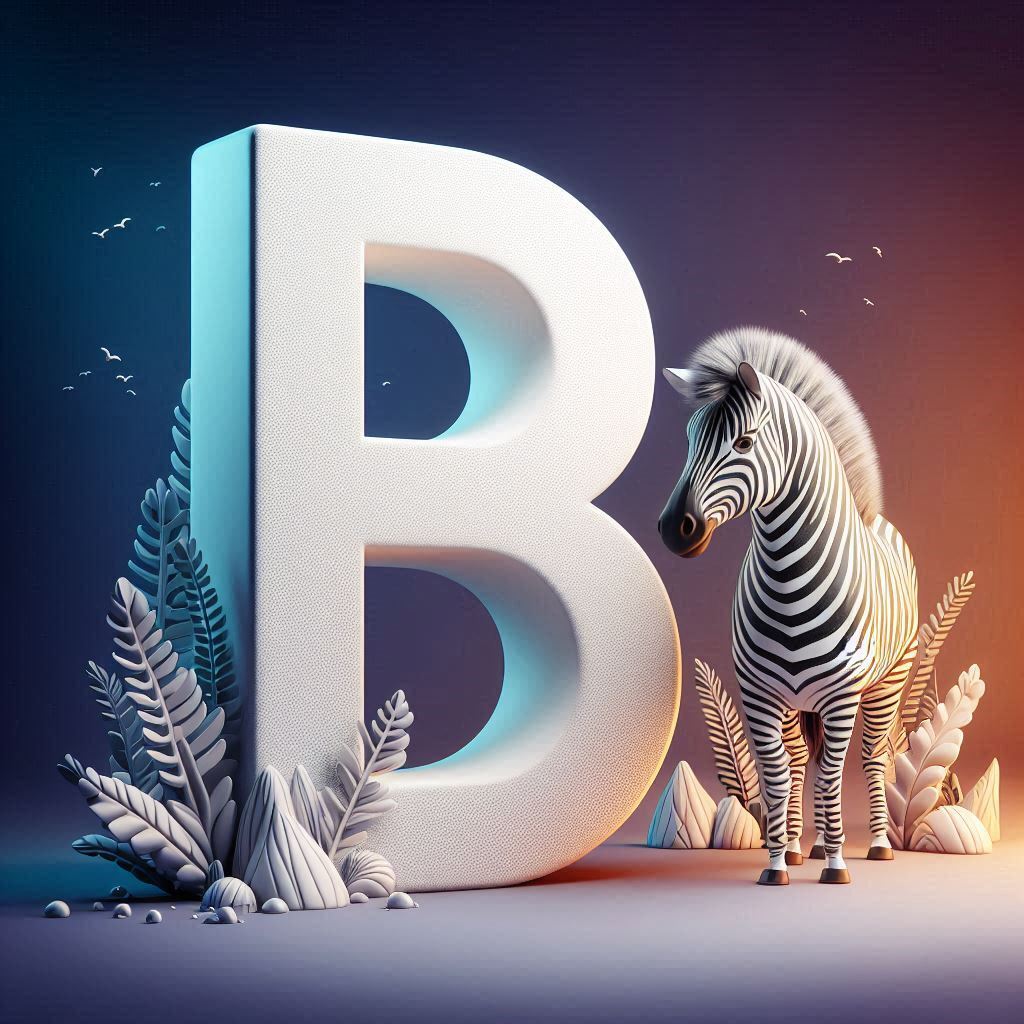 Zebra 2 — litera B (wariant 2)
