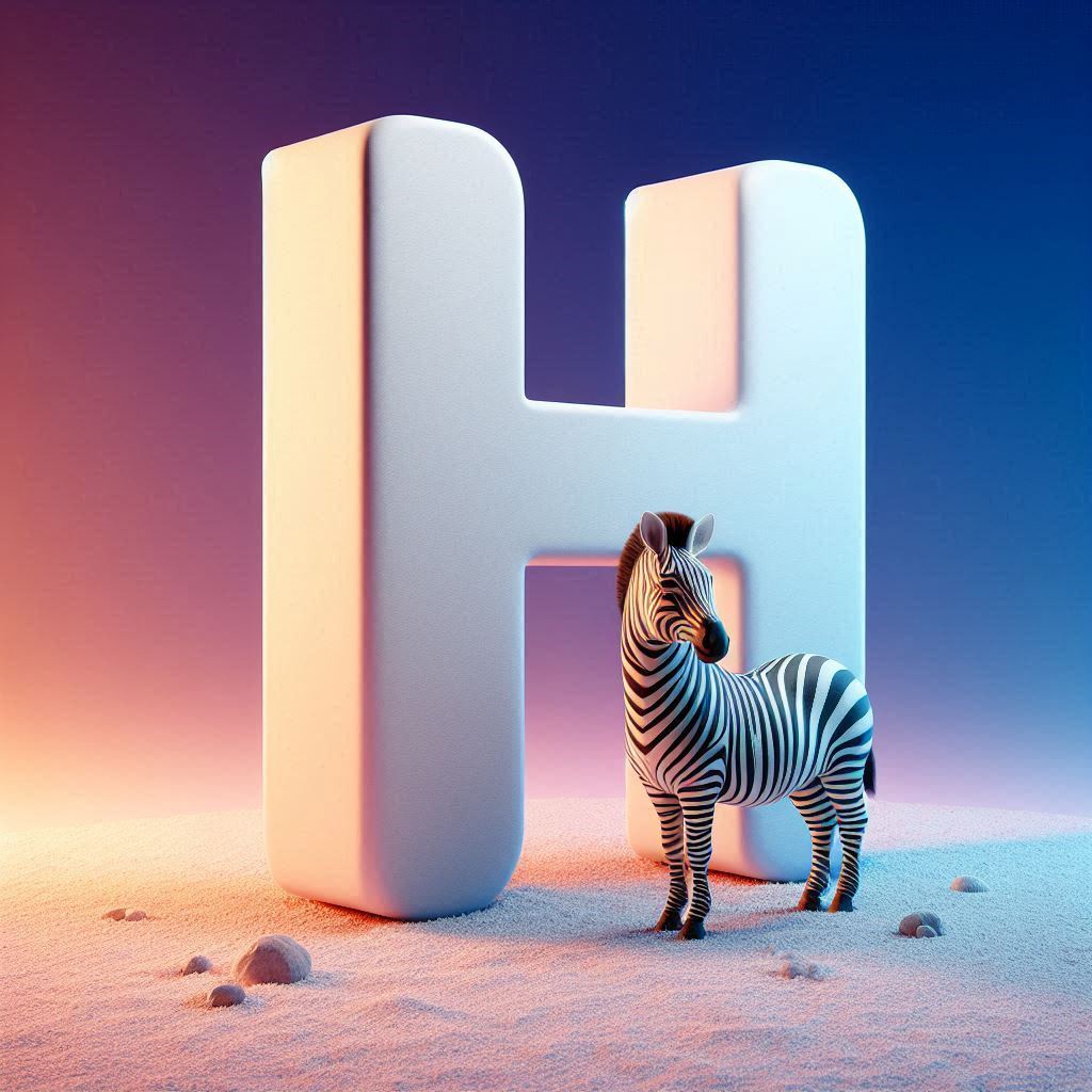 Zebra 2 — litera H (wariant 2)
