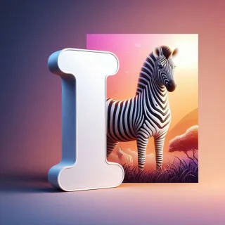 Zebra 2 — litera I (wariant 2)