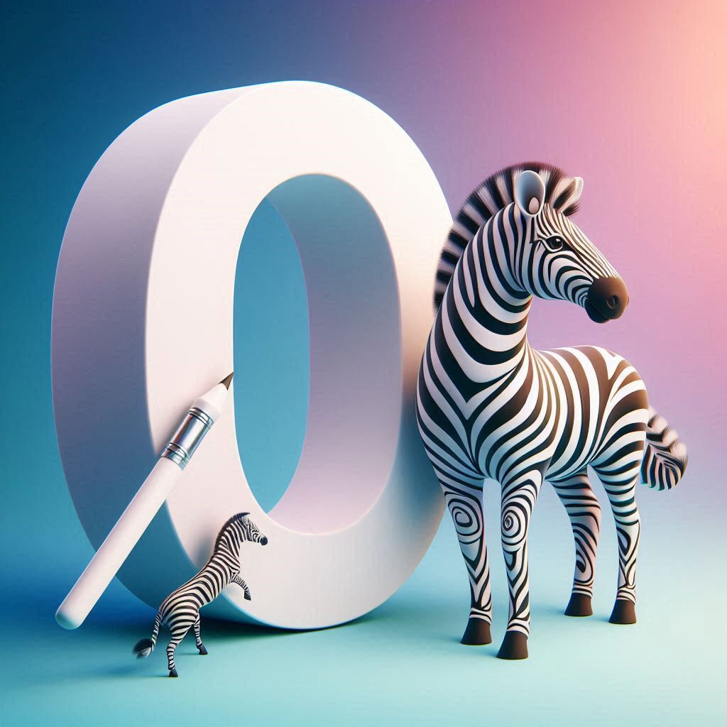 Zebra 2 — litera O (wariant 2)
