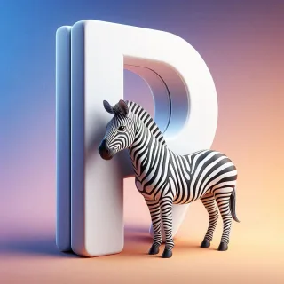 Zebra 2 — litera P (wariant 2)
