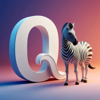 Zebra 2 — litera Q (wariant 2)