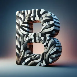 Zebra leather — litera B