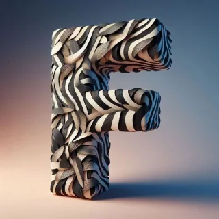 Zebra leather — litera F