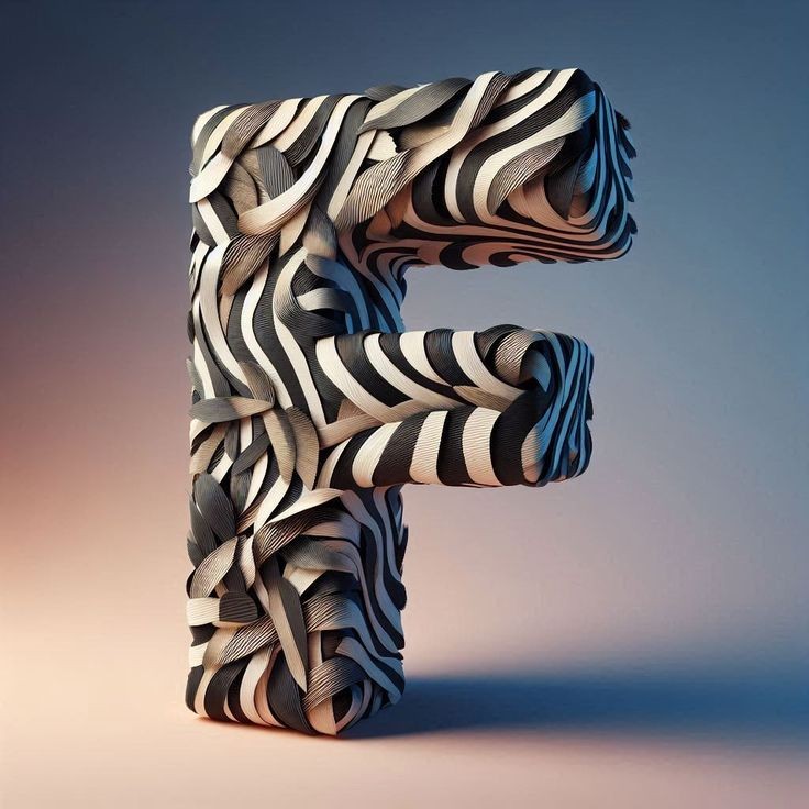 Zebra leather — litera F