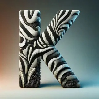 Zebra leather — litera K