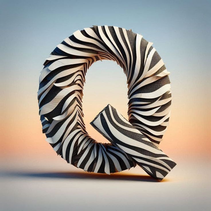 Zebra leather — litera Q