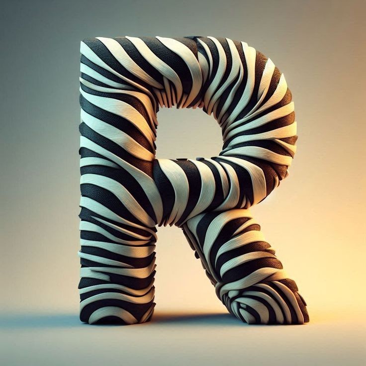 Zebra leather — litera R