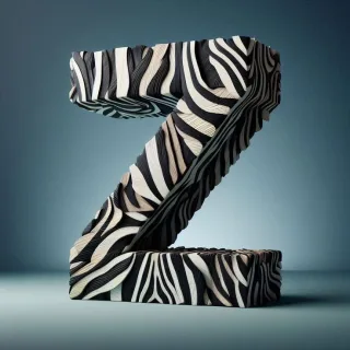 Zebra leather — litera Z