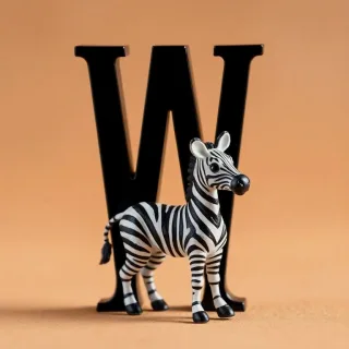 Zebra — litera W