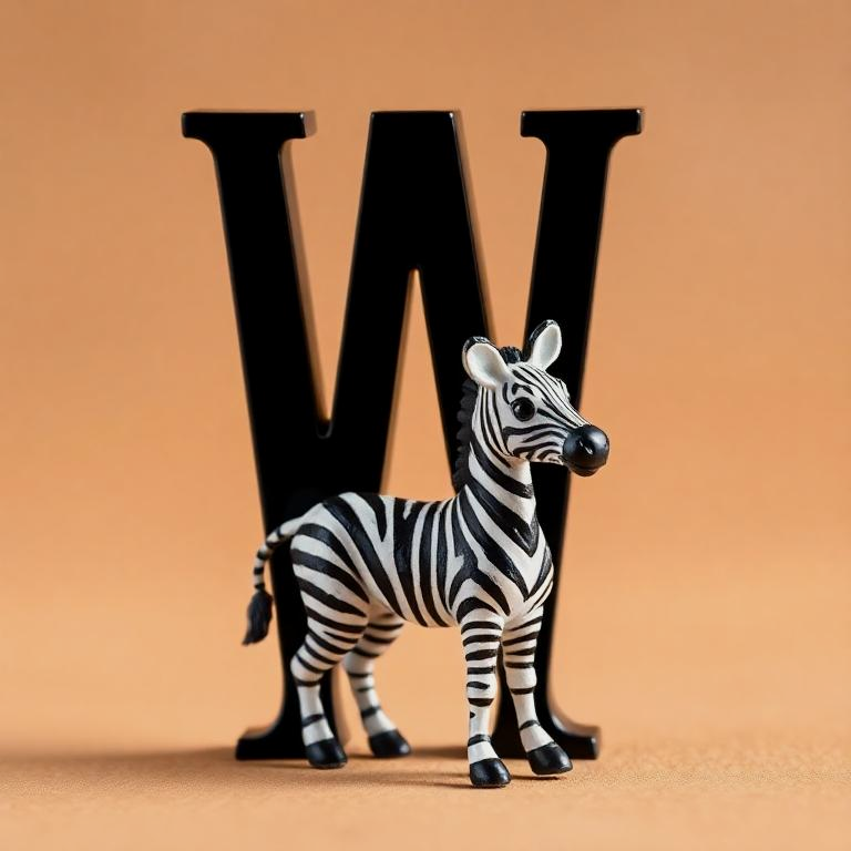 Zebra — litera W